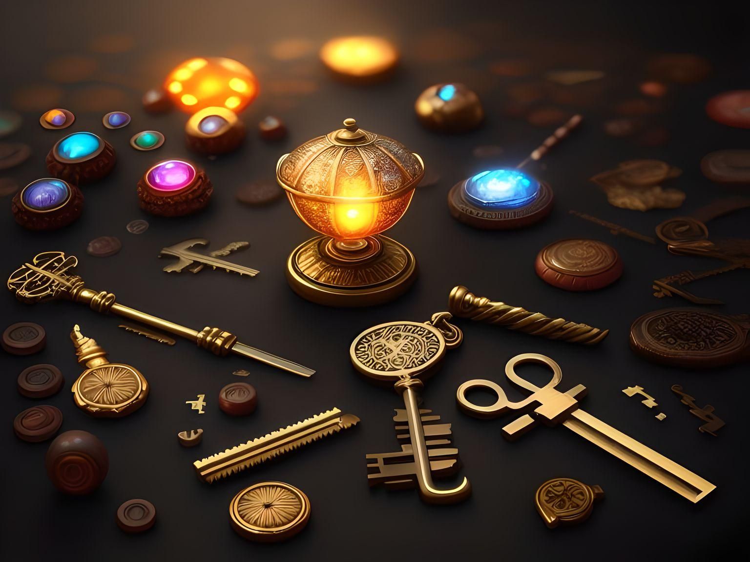 A set of 12 magic keys