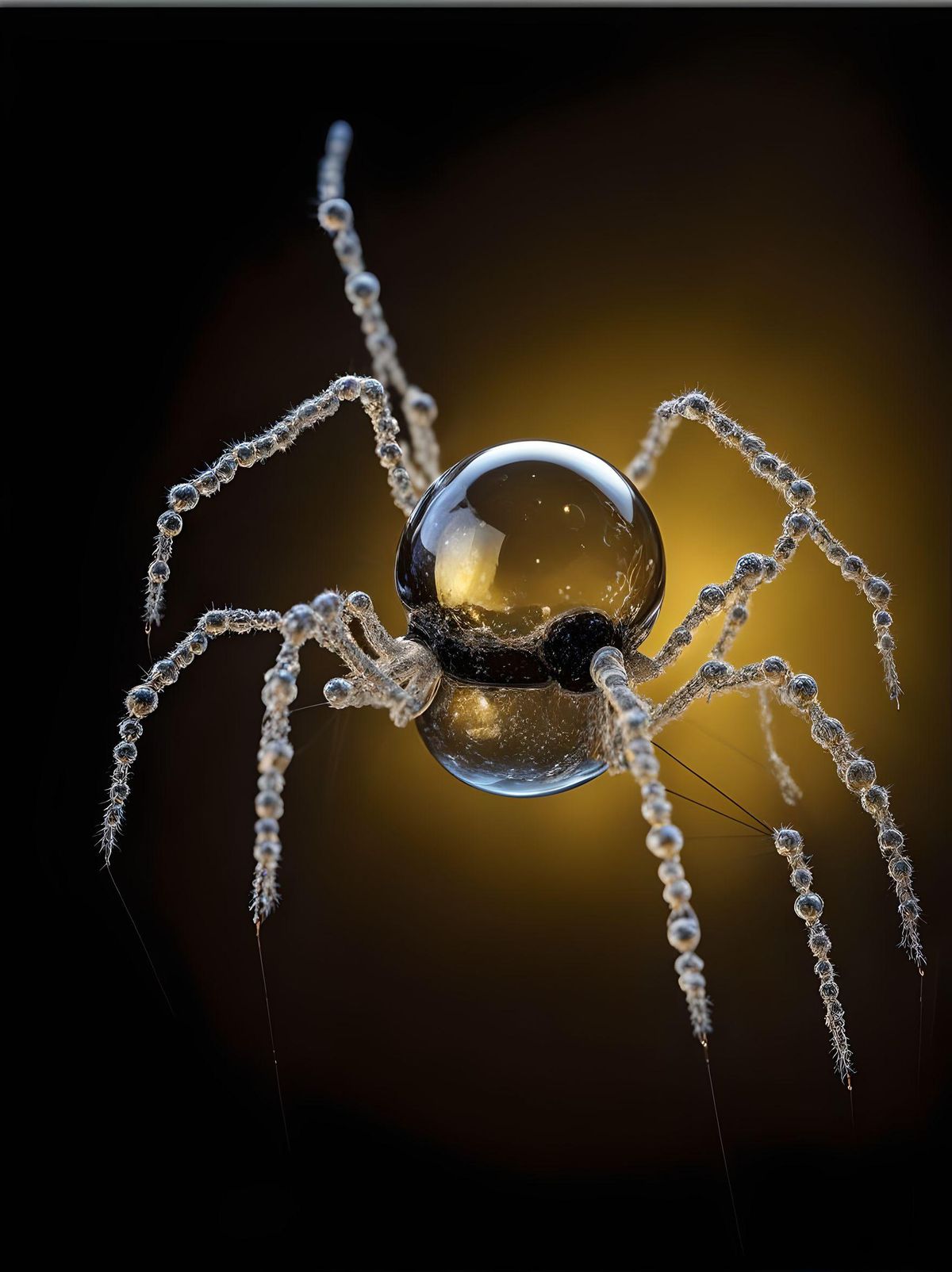 photorealistic intricate weird unusual spider completely made of soap bubbles, highly detailed, against black studio background, perfectly rendered 
Model:  stable-diffusion-xl-base-1-0 
LoRA:  Aether_Bubbles_And_Foam_v1_SDXL_LoRA - 0.3  
LoRA:  xl_more_art-full-beta2 - 0.75