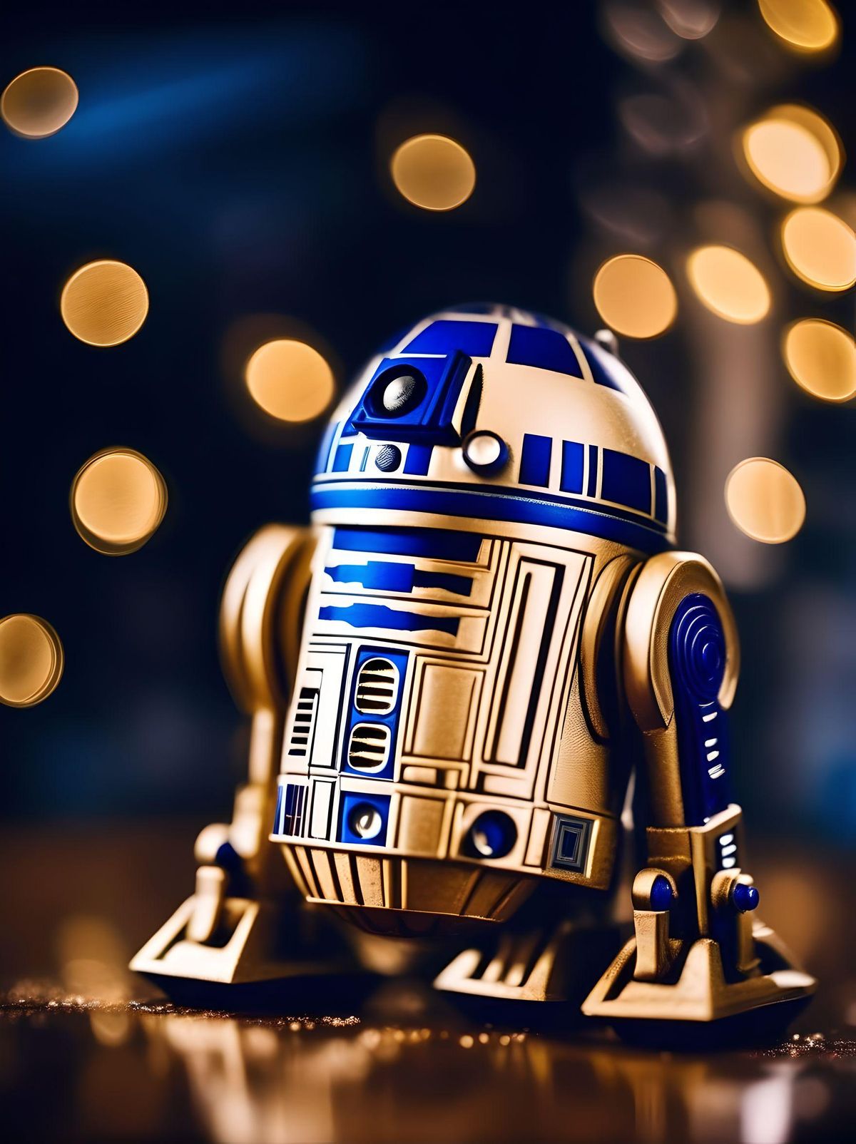 Cinematic photo cinematic photo sugarcookiestyle R2D2 droid star on Fotor