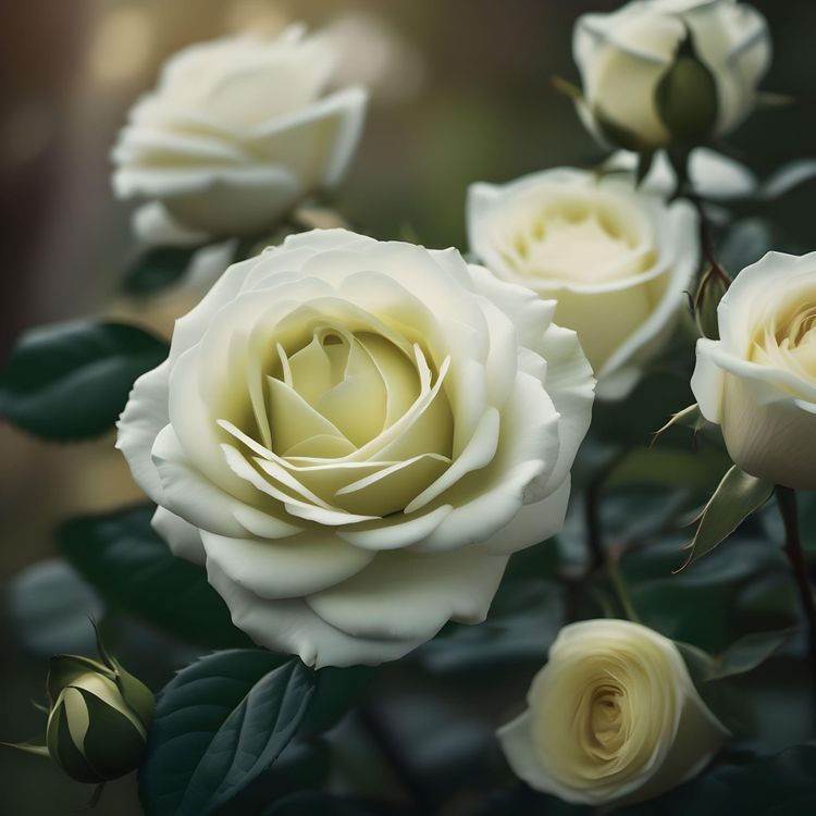 SnowStyle, (best quality:1.2), (detailed:1.2), (masterpiece:1.2), vintage botanical illustrations of larger provence green roses (1770 1775) in high resolution by John Edwards