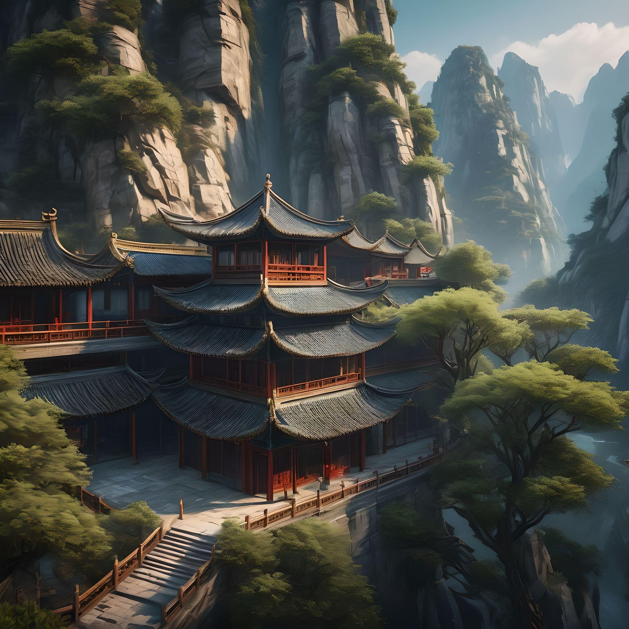 Traditional chinese landscape masterpiece best quality 32k uhd insane ...