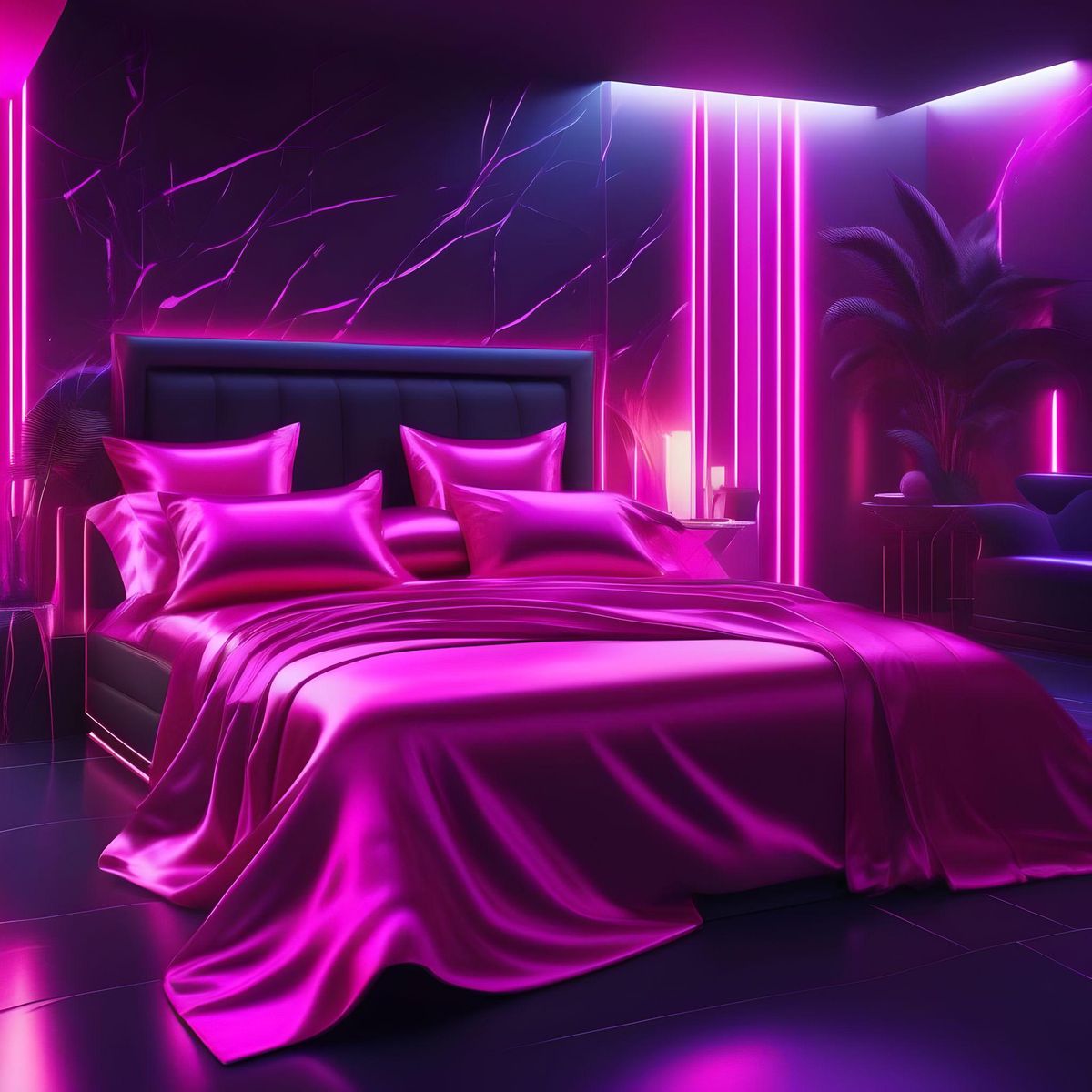 Satin sheets are very romantic what happens if on Fotor