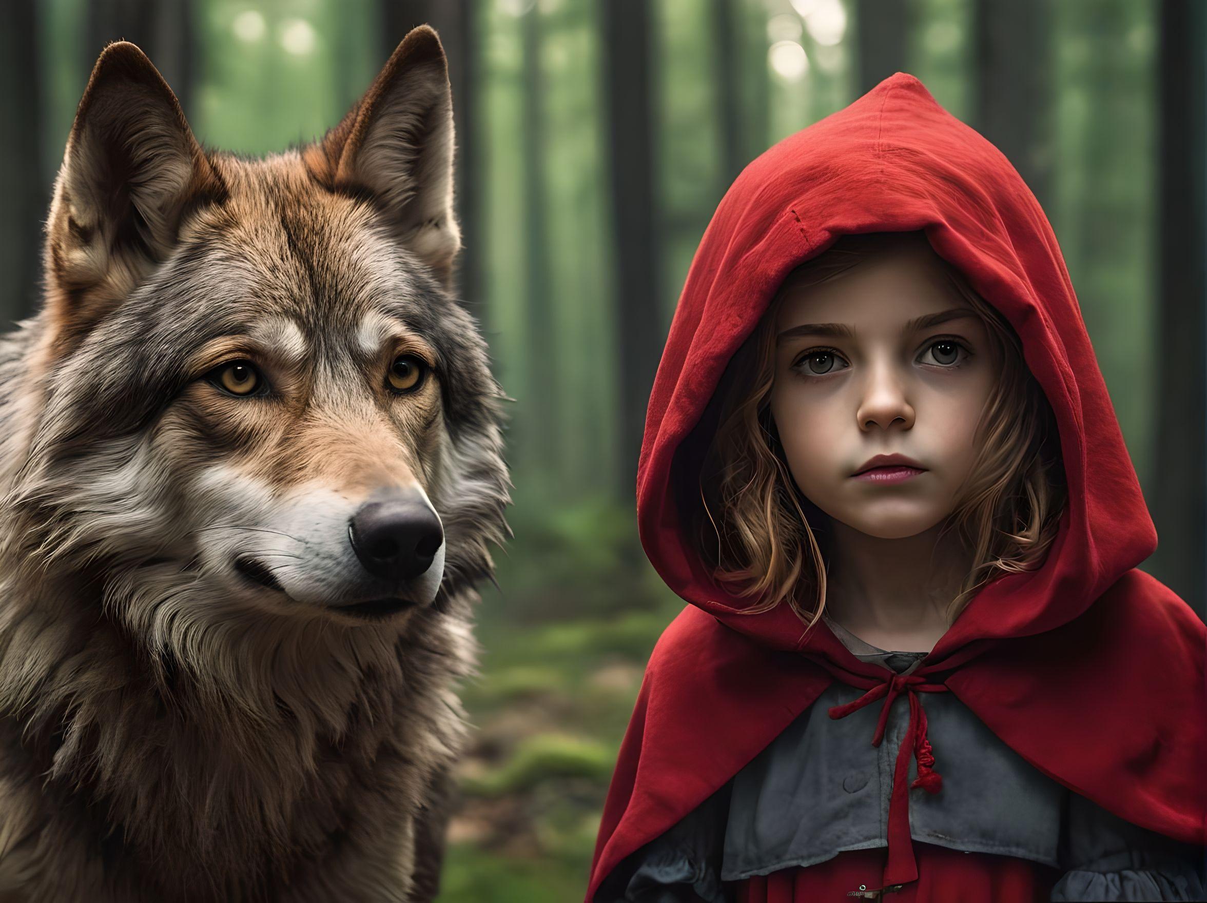Little Red Riding Hood and one bad wolf