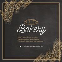 food, dining, restaurant, Handmade Baking Shop Instagram Post Template