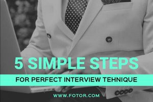 interview, interview technique, job hunting, 5 Simple Steps Blog Title Template