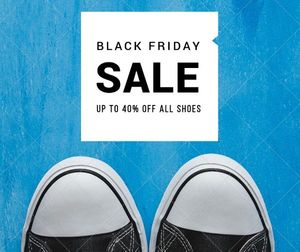 sales, promotion, discount, Shoes Black Friday Facebook Post Template