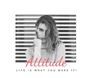 life, lifestyle, makeup, Smile Attitude Fashion Facebook Post Template