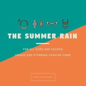 season, story, media, Summer Fashion Accessories Poster Instagram Post Template