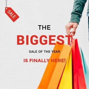 Simple Year Biggest Sales Instagram Post