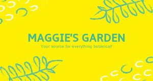 botanical, brush, plant, Gardening Yellow Facebook Ad Medium Template