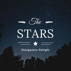 nature, lifestyle, camp, Stargazers Delight Travel Instagram Post Template