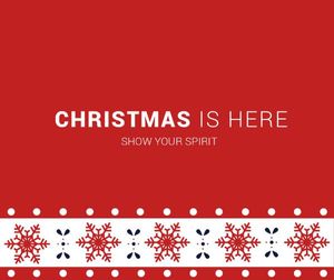 xmas, festival, holiday, Red And White Christmas Facebook Post Template