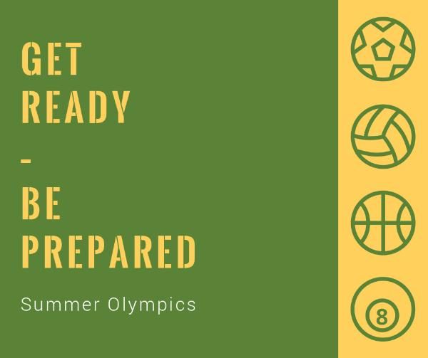 season, gym, exercise, Sports Summer Olympics Facebook Post Template
