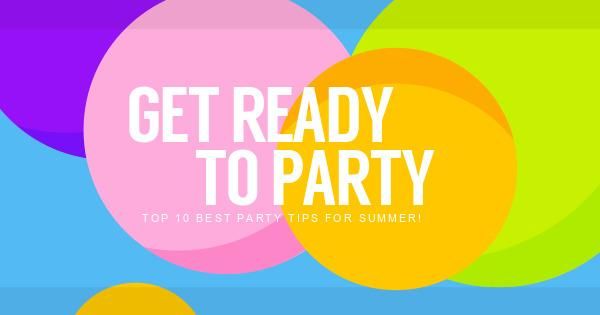 event, parties, events, Summer Party Tips Facebook Ad Medium Template