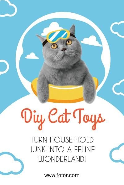 craft, handmade, diy cat toys, DIY Pet Toys Pinterest Post Template