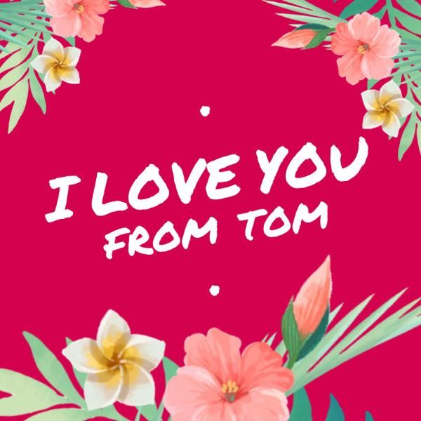 i love you, valentine, happy valentine, Red I Love  Express Instagram Post Template
