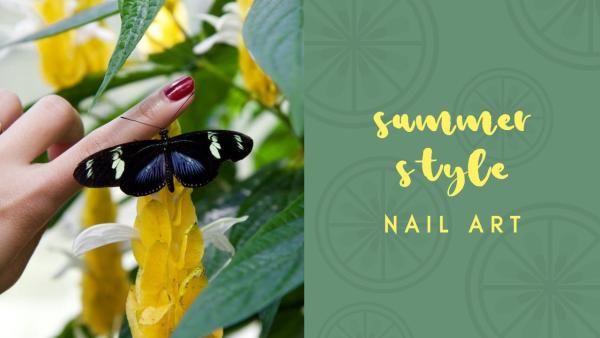 season, nail art, fashion, Summer Style Youtube Thumbnail Template