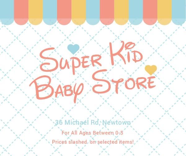 sale, sales, promote sales, Baby Store Promotion Facebook Post Template