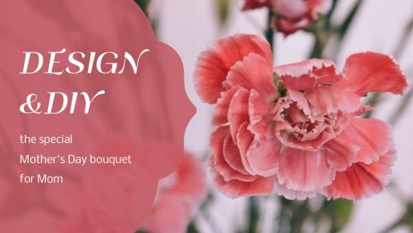 happy mother, woman, mom, Mother's Day Bouquet Youtube Thumbnail Template