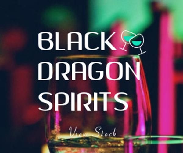 pub, bar, wine, Black Dragon Spirits Medium Rectangle Template