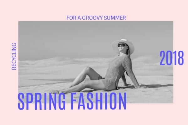 vacation, holiday, article, Spring Fashion Pink Blog Title Template