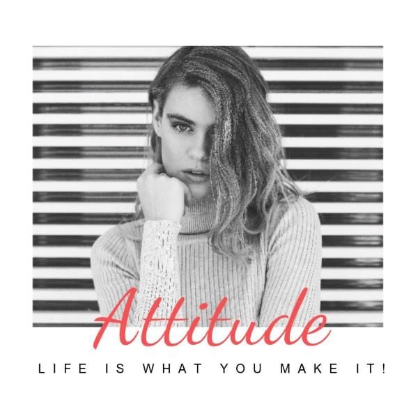 quote, motto, story, Smile Attitude Fashion Instagram Post Template