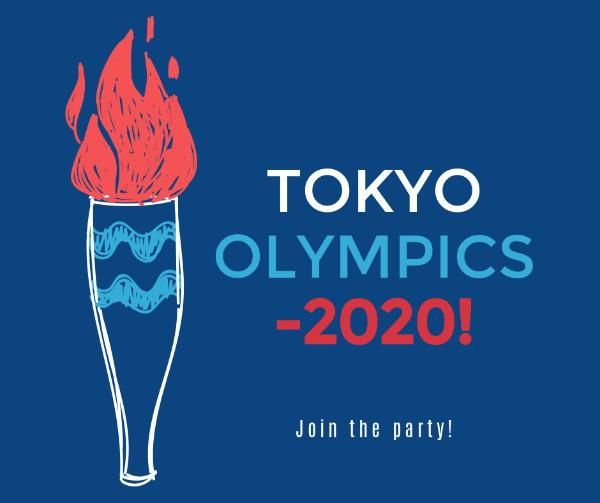 fitness, gym, japan, Torch Tokyo Olympics Facebook Post Template