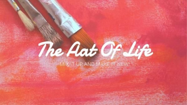 stationery, lifestyle, brush, Art of Life Youtube Channel Art Template