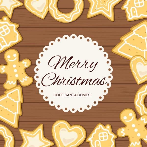 season, family, life, Yellow Cute Merry Christmas Instagram Post Template