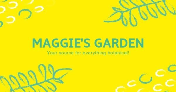 botanical, brush, plant, Gardening Yellow Facebook Ad Medium Template