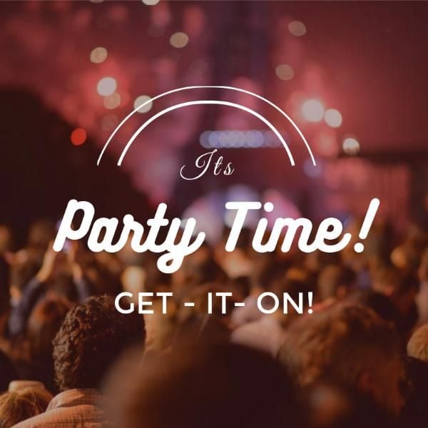 carnival, smoke, prom, Happy Party Time Instagram Post Template