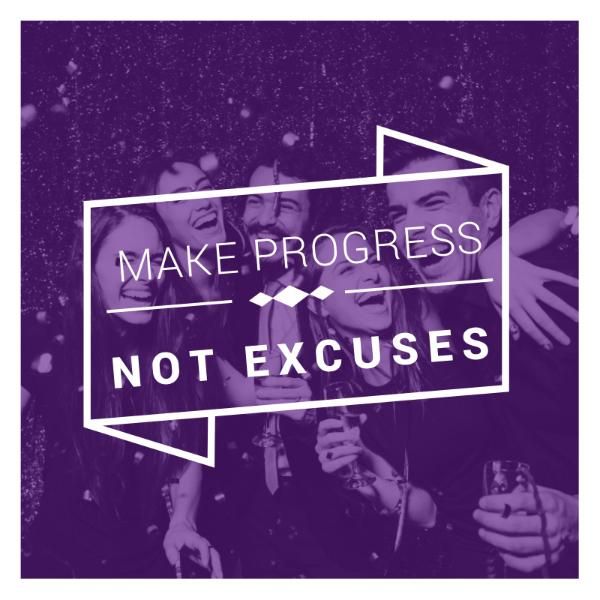 event, party, motto, New Year Progress Quote Instagram Post Template