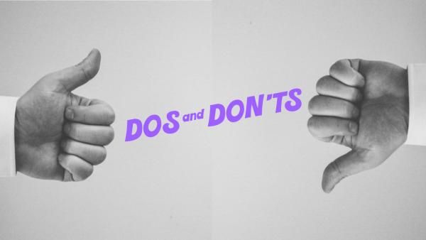 donts, dont, hand, Dos  Youtube Thumbnail Template