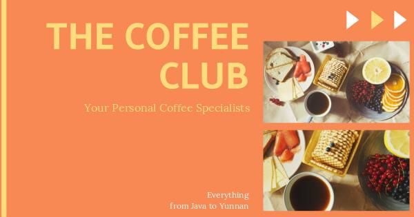 Orange Coffee Club Facebook Ad Medium
