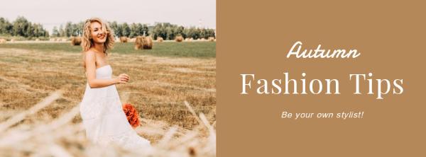 秋のファッションのヒント Facebookカバー