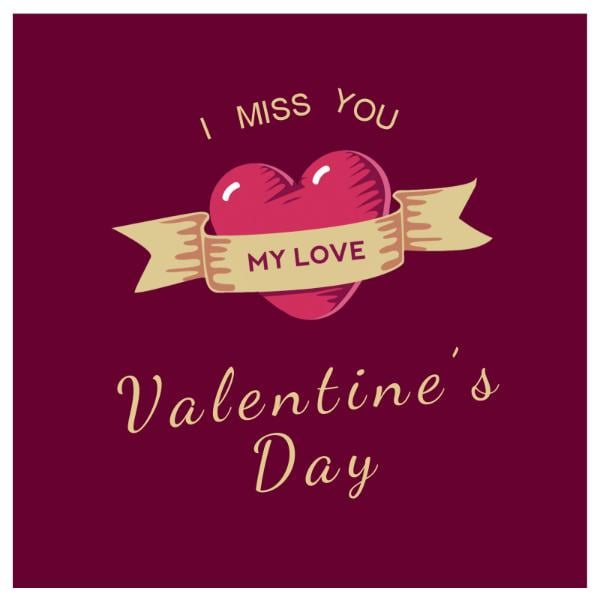 Red Lovely Sweetheart Valentine Instagram Post Instagram Post