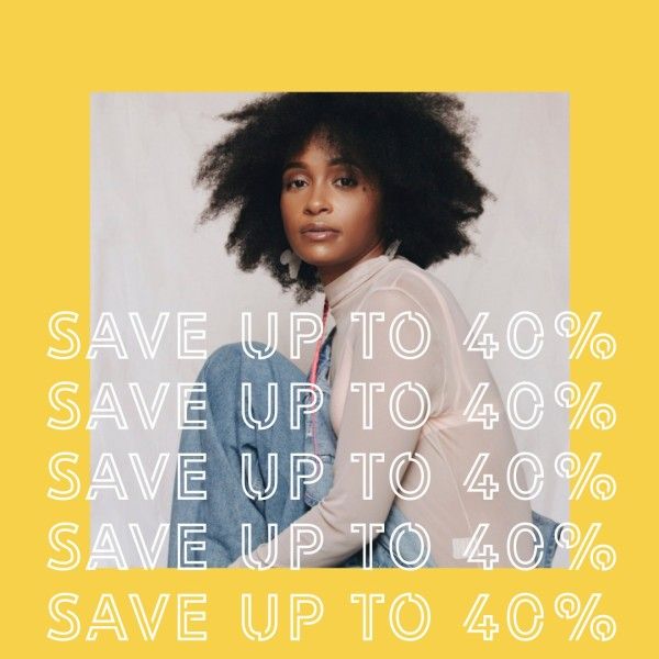 sale, black friday, marketing, Yellow Promotion Instagram Ad Template
