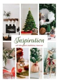 xmas, celebration, christmas decor, Christmas Holiday Decor Inspiration Photo Collage Poster Template