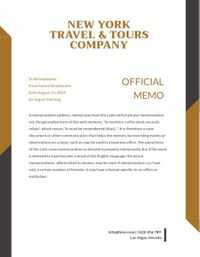 business, official memo, work, White And Blue Background Memo Template