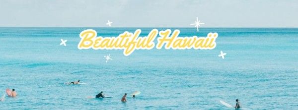 蓝色美丽的夏威夷海洋旅行 Facebook封面
