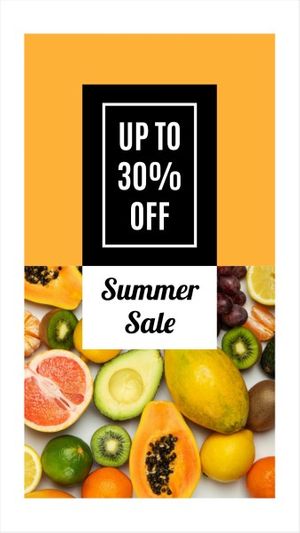 promotion, discount, summer sale, Fruit Sale Instagram Story Instagram Story Template