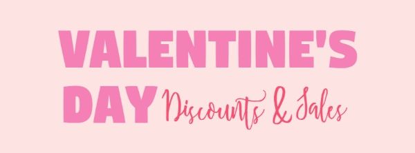 festival, holiday, celebrate, Valentine's Day Discount & Sales Facebook Cover Template
