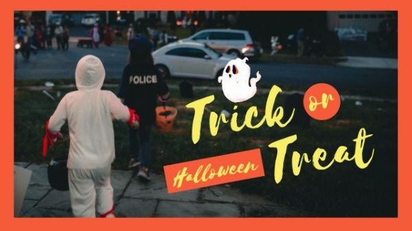 holiday, festival, celebration, Halloween Trick Or Treat Cartoon Halloween Shopping Youtube Thumbnail Template