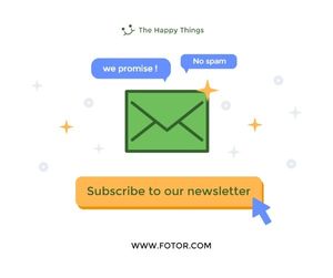 subscribe, email, website, Newsletter Subscription Facebook Post Template