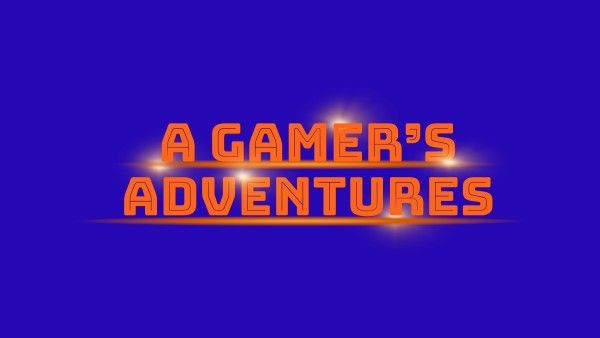 蓝橙色玩家的冒险Youtube频道艺术 Youtube频道封面