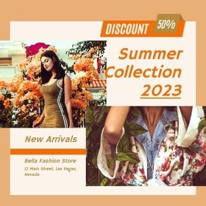 fashion, collection, beauty, Summer Sales Instagram Post Template