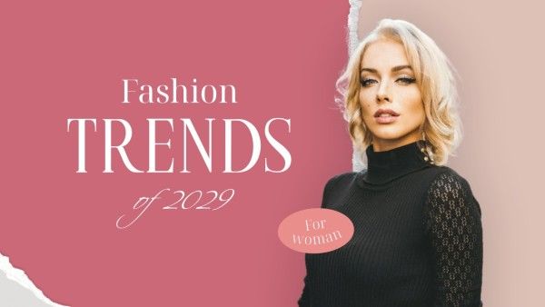 beauty, makeup, paper, Pink Modern Woman Fashion Trends Youtube Thumbnail Template