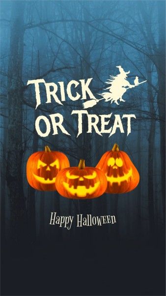 trick or treat, greeting, holiday, Spooky Happy Halloween Social Media Story Instagram Story Template