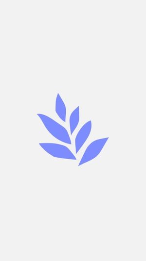 instagram story, leaves, leaf, Blue Illustration Plants Instagram Highlight Cover Template