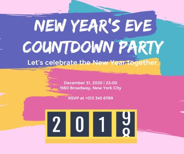 New Year's Eve Countdown Party Facebook Post